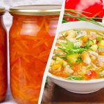 Aderezo sabroso para la sopa: Preparo tarros y sopa de