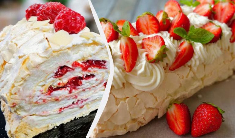 Tierno rollo de merengue con mascarpone: una receta increíblemente sencilla que sabe como la de un restaurante